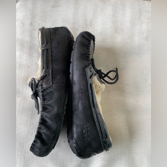 UGG Black Women's Moccasin Slippers fall winter - Picture 7 of 9